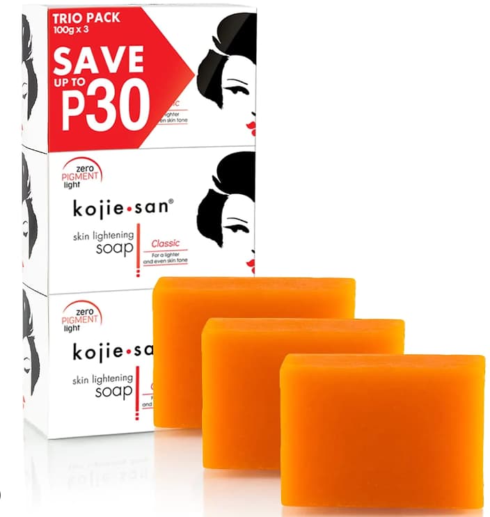 Kojie san Kojic Acid Skin Lightening Soap Savon 3x100g